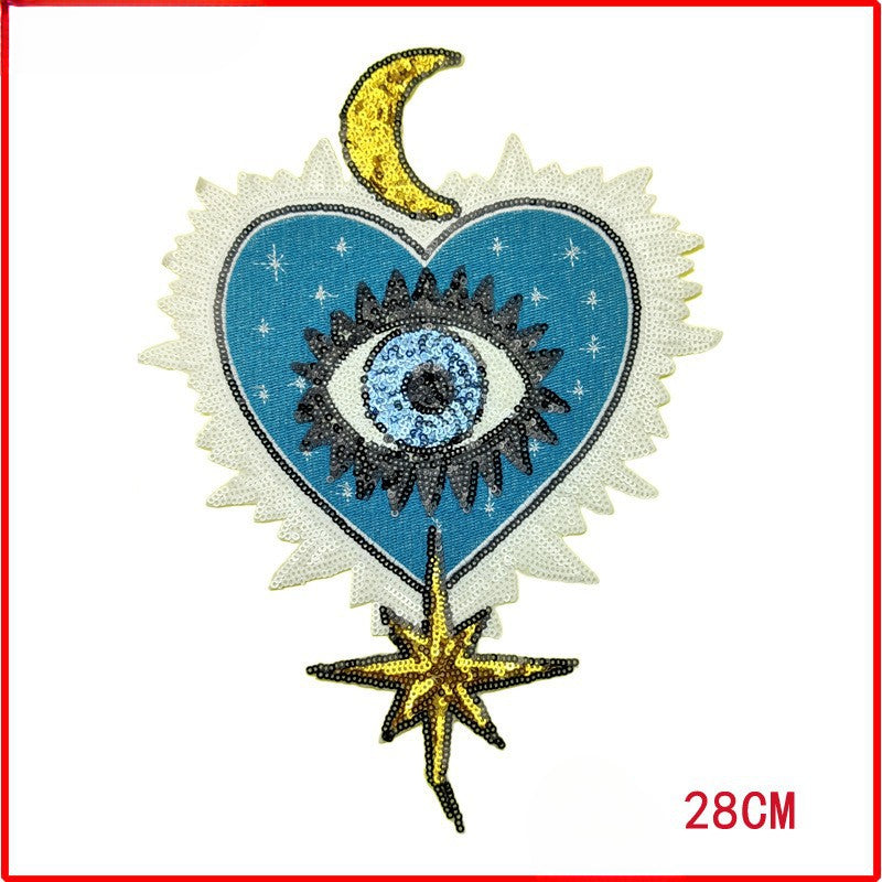 Wholesale 10pcs Clothing Accessories Bead Embroidery Palm Glitter Embroidery Denim Fabric Patch FS